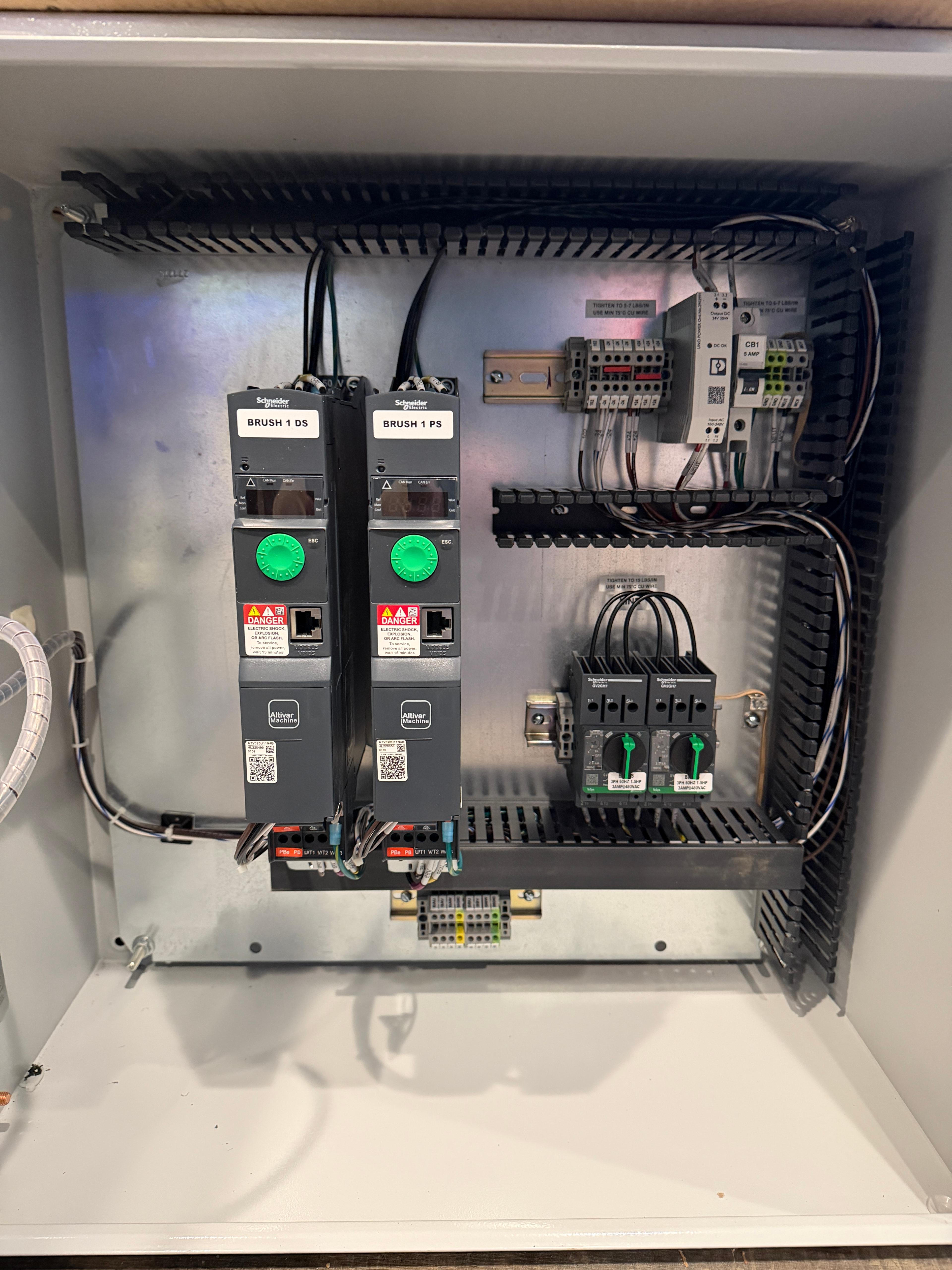 Schneider Electric VFD Control Panel - Dual Brush Motor Control - Photo 1
